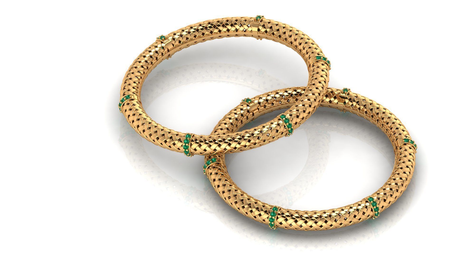 Gold Texture Bangle Bracelet JEWELRY FOR ALL CAM MACHINE  3D print model_1