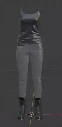 Female Outfit Low-poly 3D model