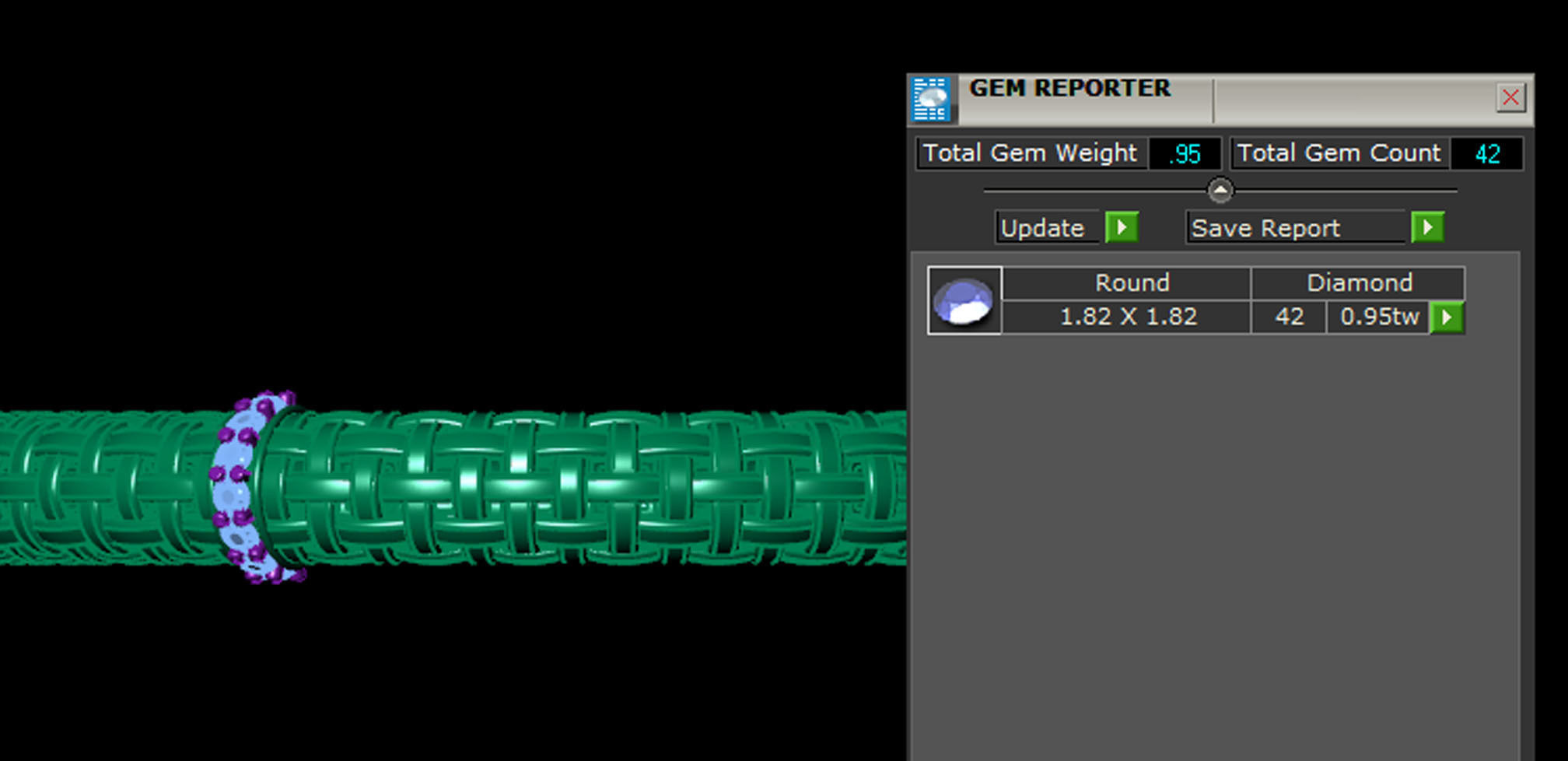 Gold Bangle Bracelet with Diamond 3D print model_7