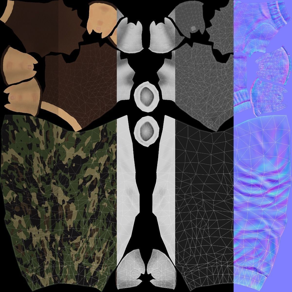 FPS Hands Free low-poly 3D model_6