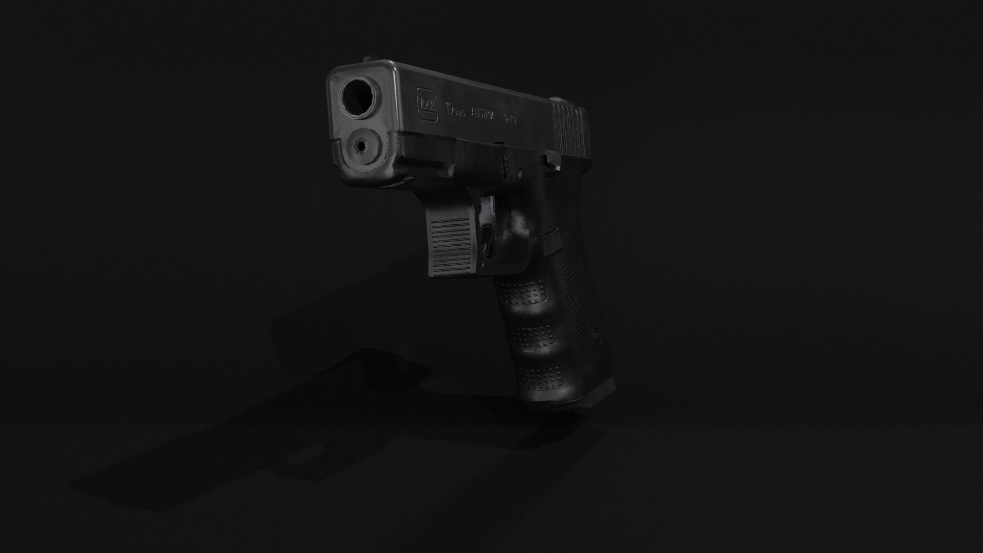 Glock 19 lowpoly Low-poly 3D model_6