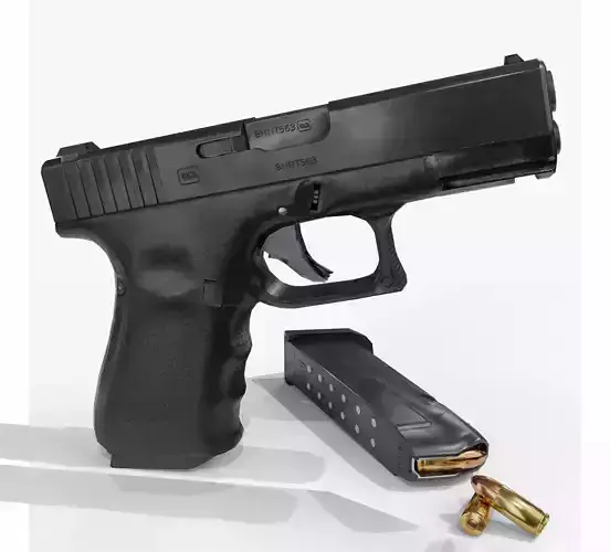 Glock 19 lowpoly Low-poly 3D model