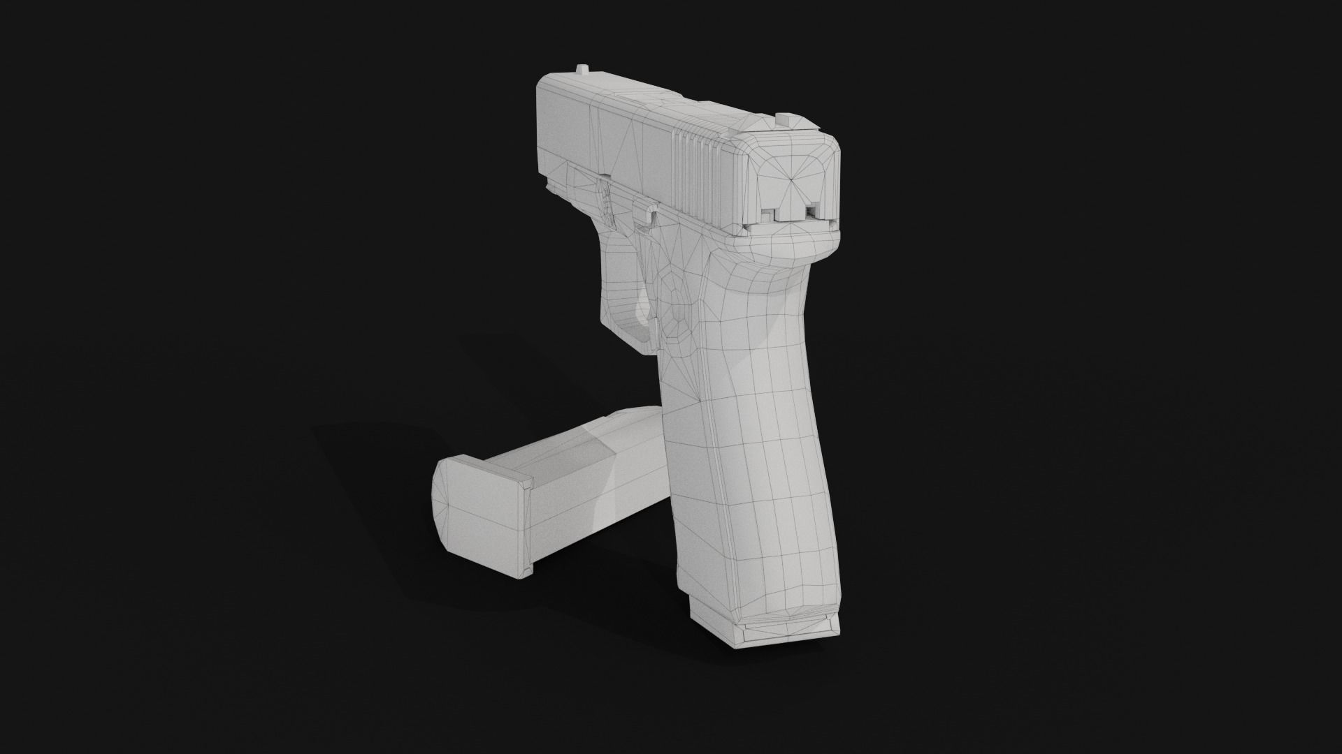 Glock 19 lowpoly Low-poly 3D model_17