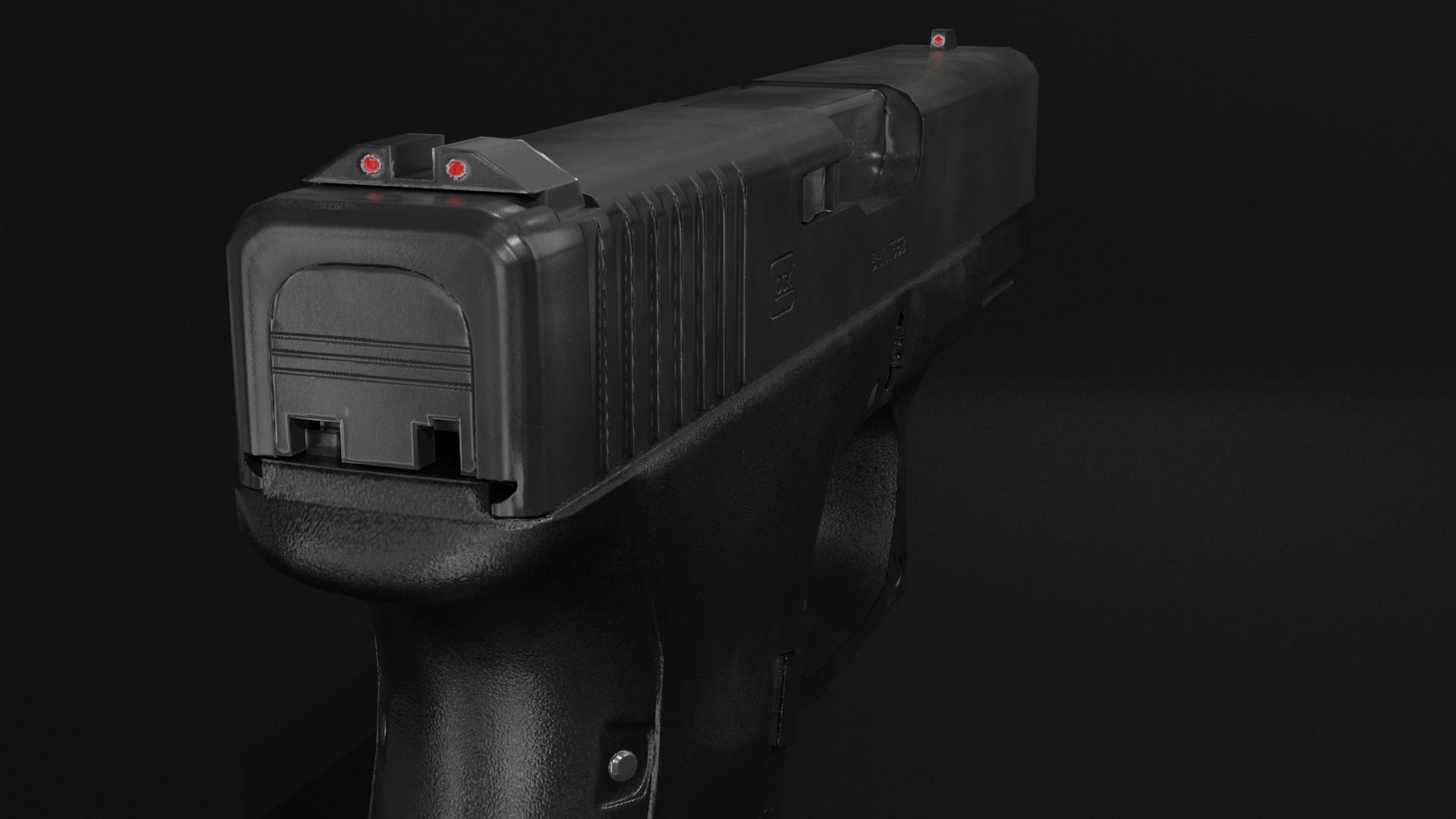 Glock 19 lowpoly Low-poly 3D model_8