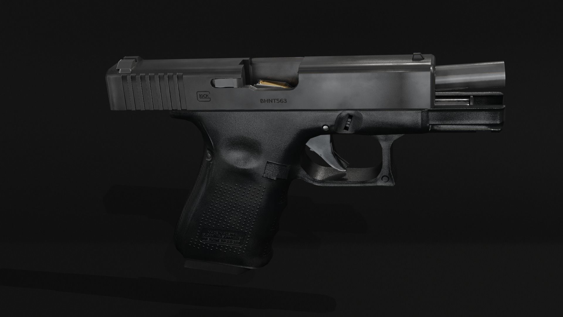 Glock 19 lowpoly Low-poly 3D model_10