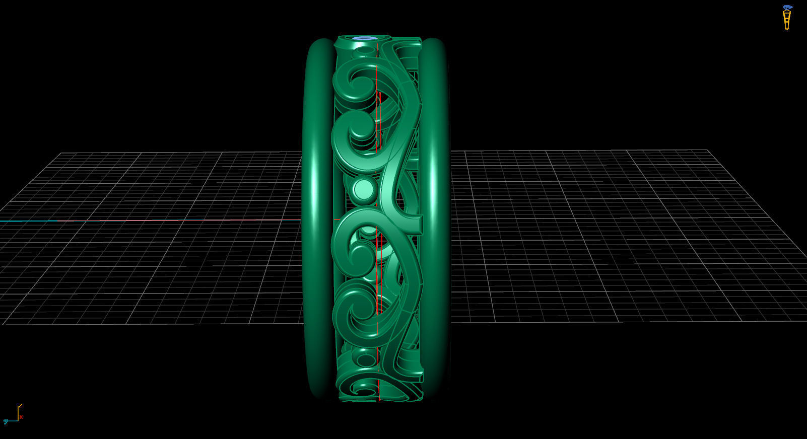 wedding rings hearts 3D print model_11