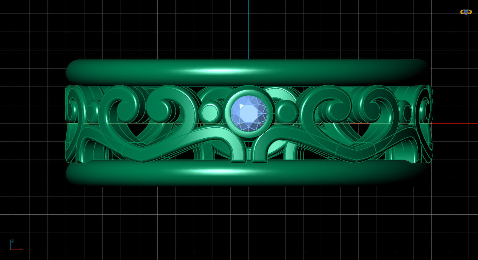 wedding rings hearts 3D print model_3