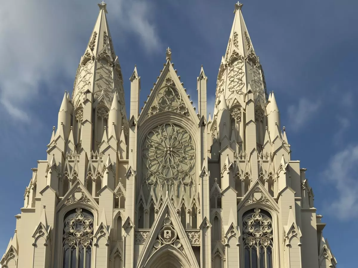St Patrick Cathedral in Manhattan 3D print model_0