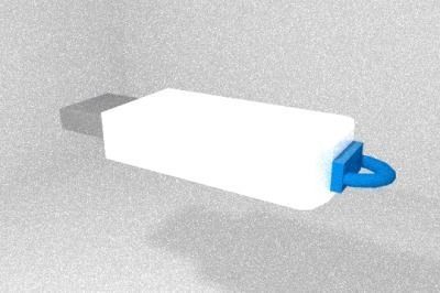 USB stick Low-poly 3D model_0