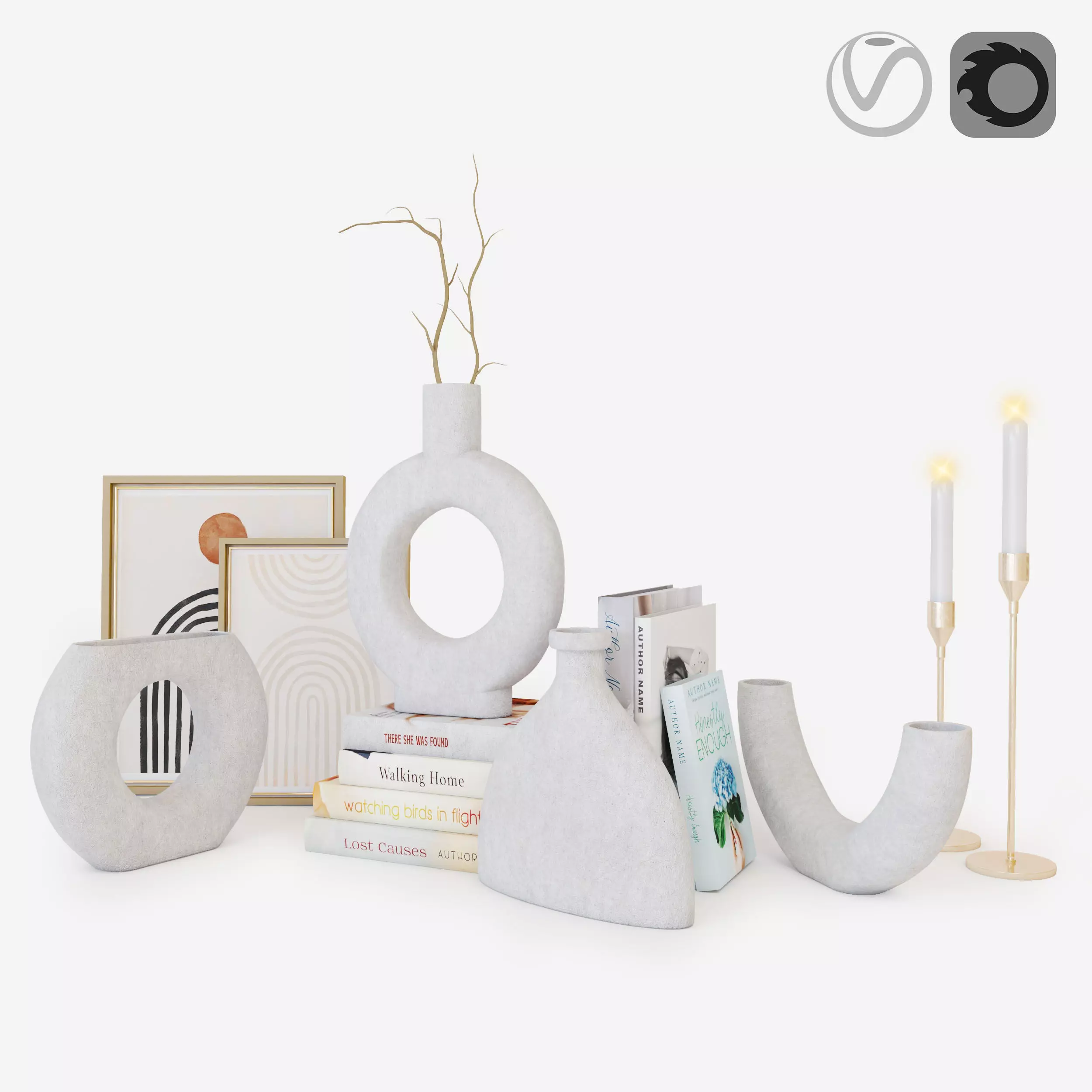 decorative set 1 3D model