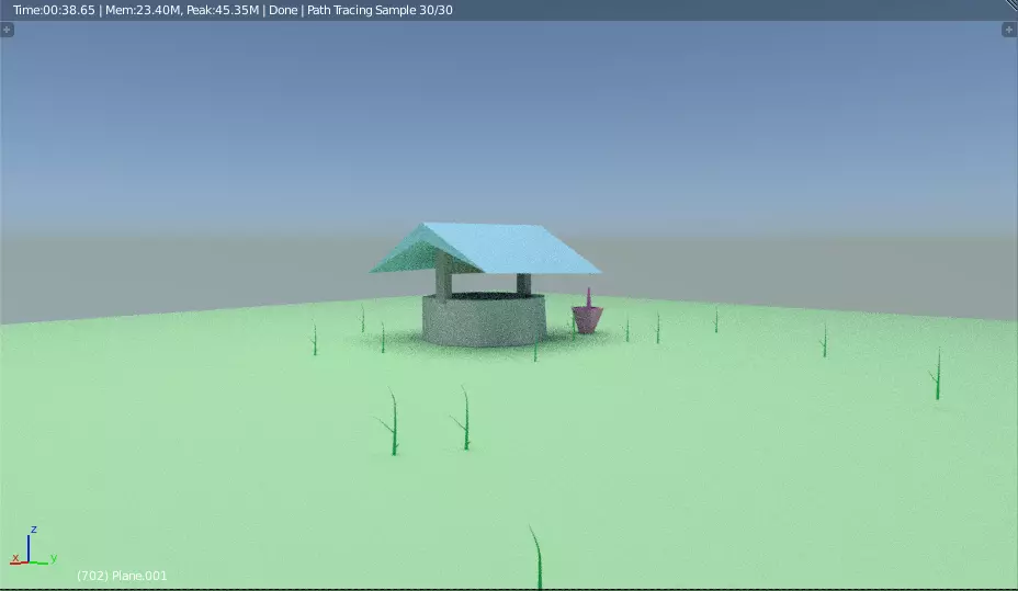 Low poly cartoon well Free low-poly 3D model
