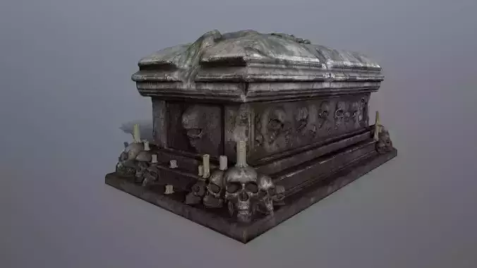 tomb 1 coffin with skulls