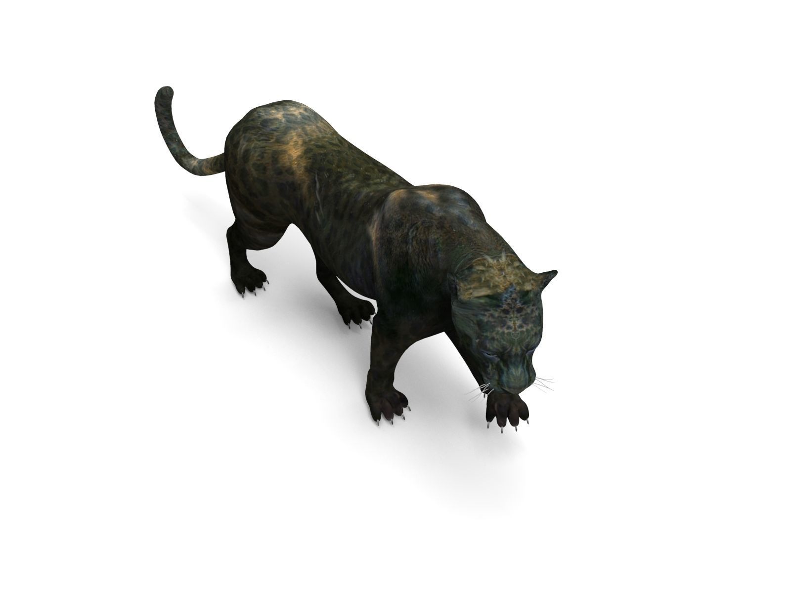 Black Panther Rigged And Animated Low-poly 3D model_2