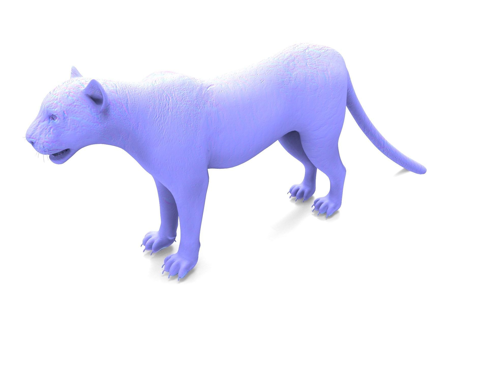 Black Panther Rigged And Animated Low-poly 3D model_32