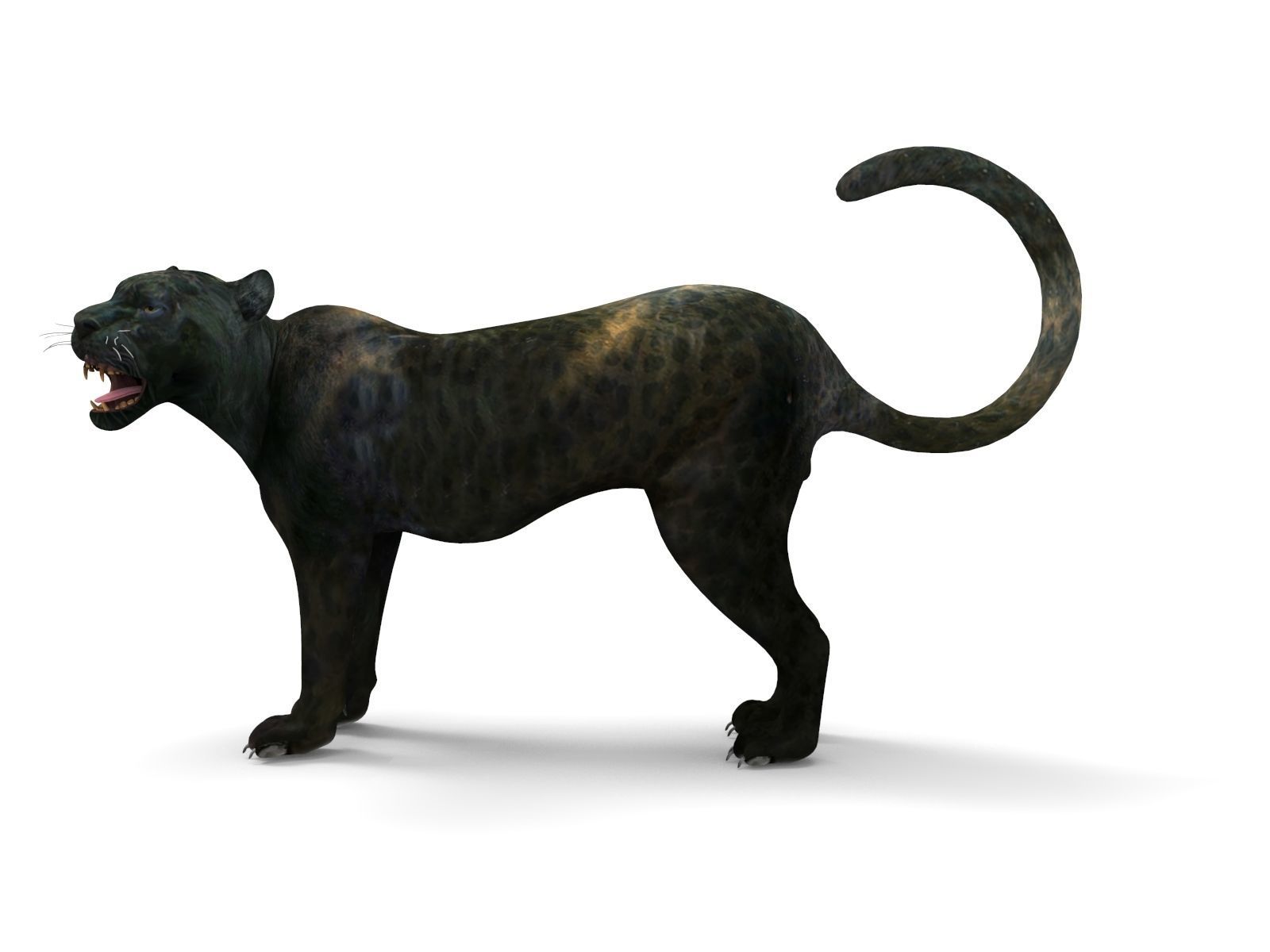 Black Panther Rigged And Animated Low-poly 3D model_17