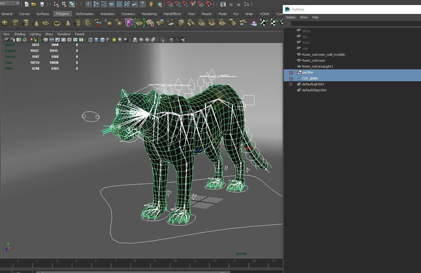 Black Panther Rigged And Animated Low-poly 3D model_30