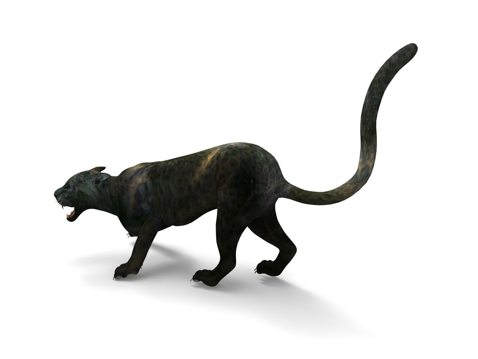 Black Panther Rigged And Animated Low-poly 3D model_11