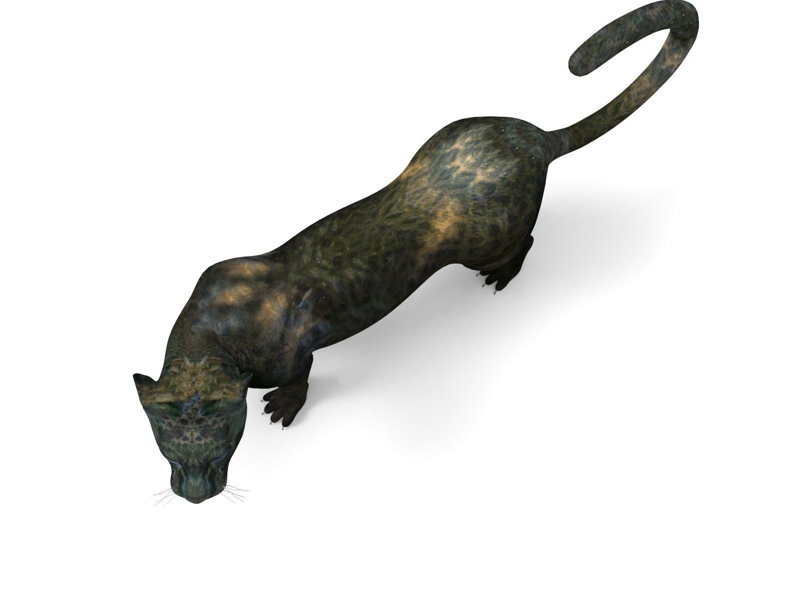 Black Panther Rigged And Animated Low-poly 3D model_13