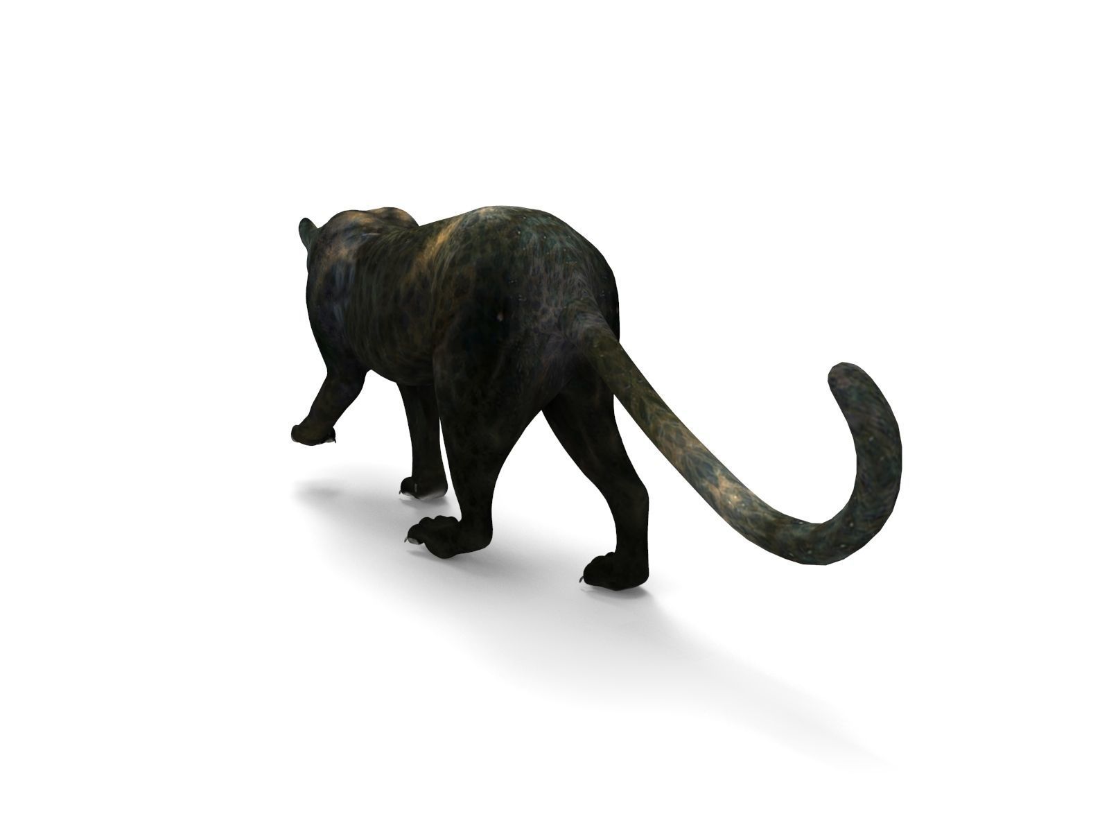 Black Panther Rigged And Animated Low-poly 3D model_5