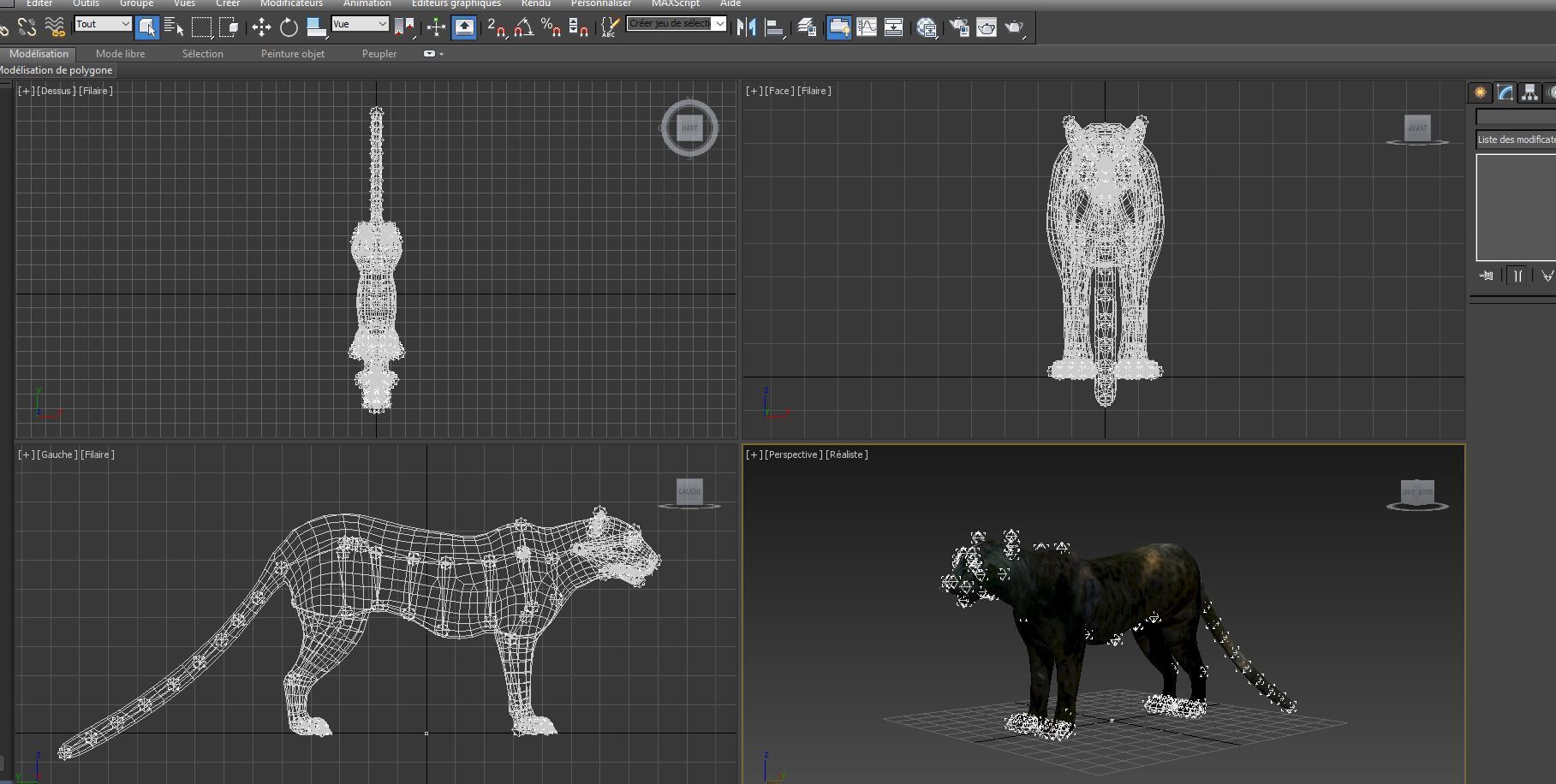 Black Panther Rigged And Animated Low-poly 3D model_27