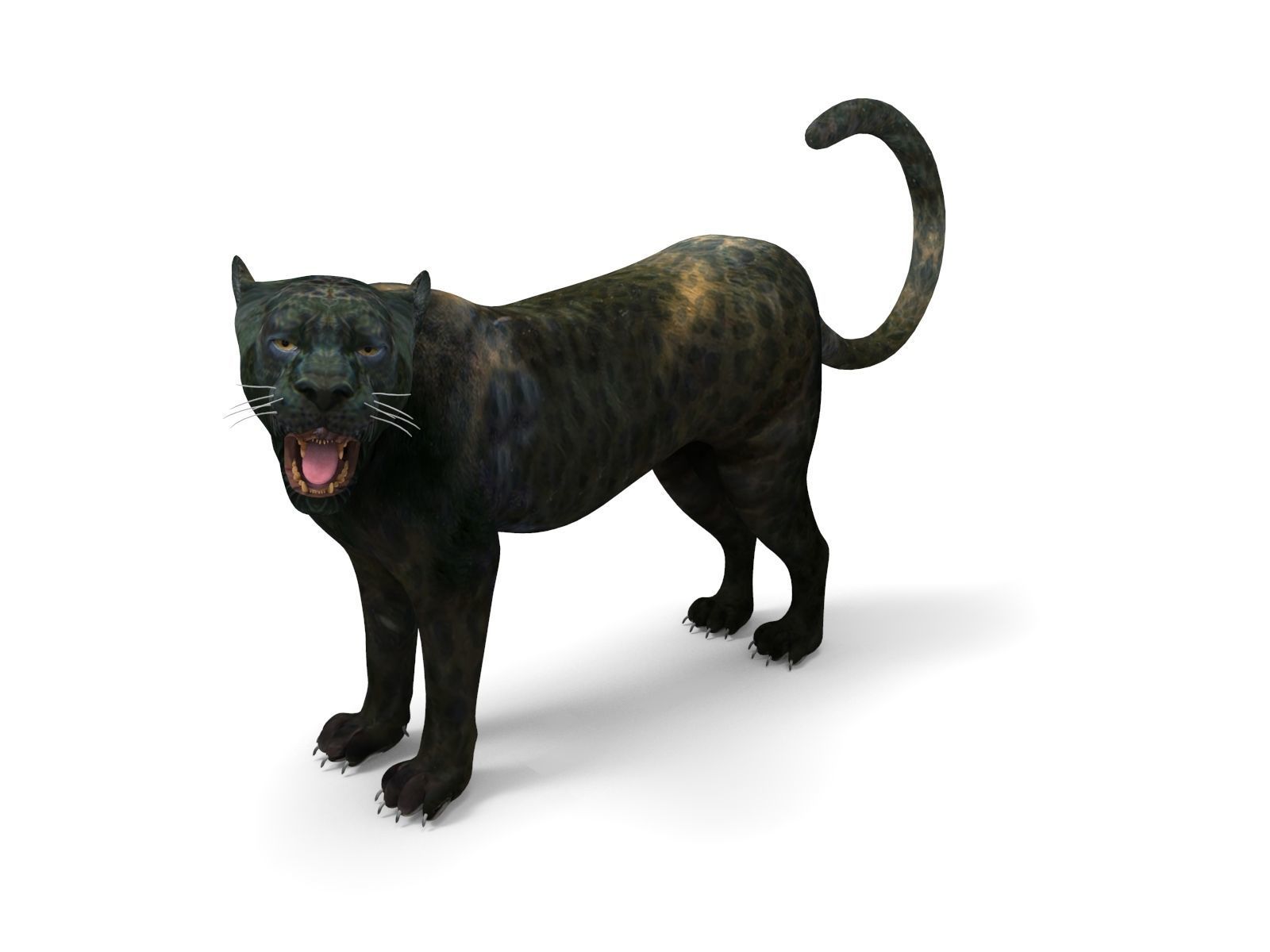 Black Panther Rigged And Animated Low-poly 3D model_12