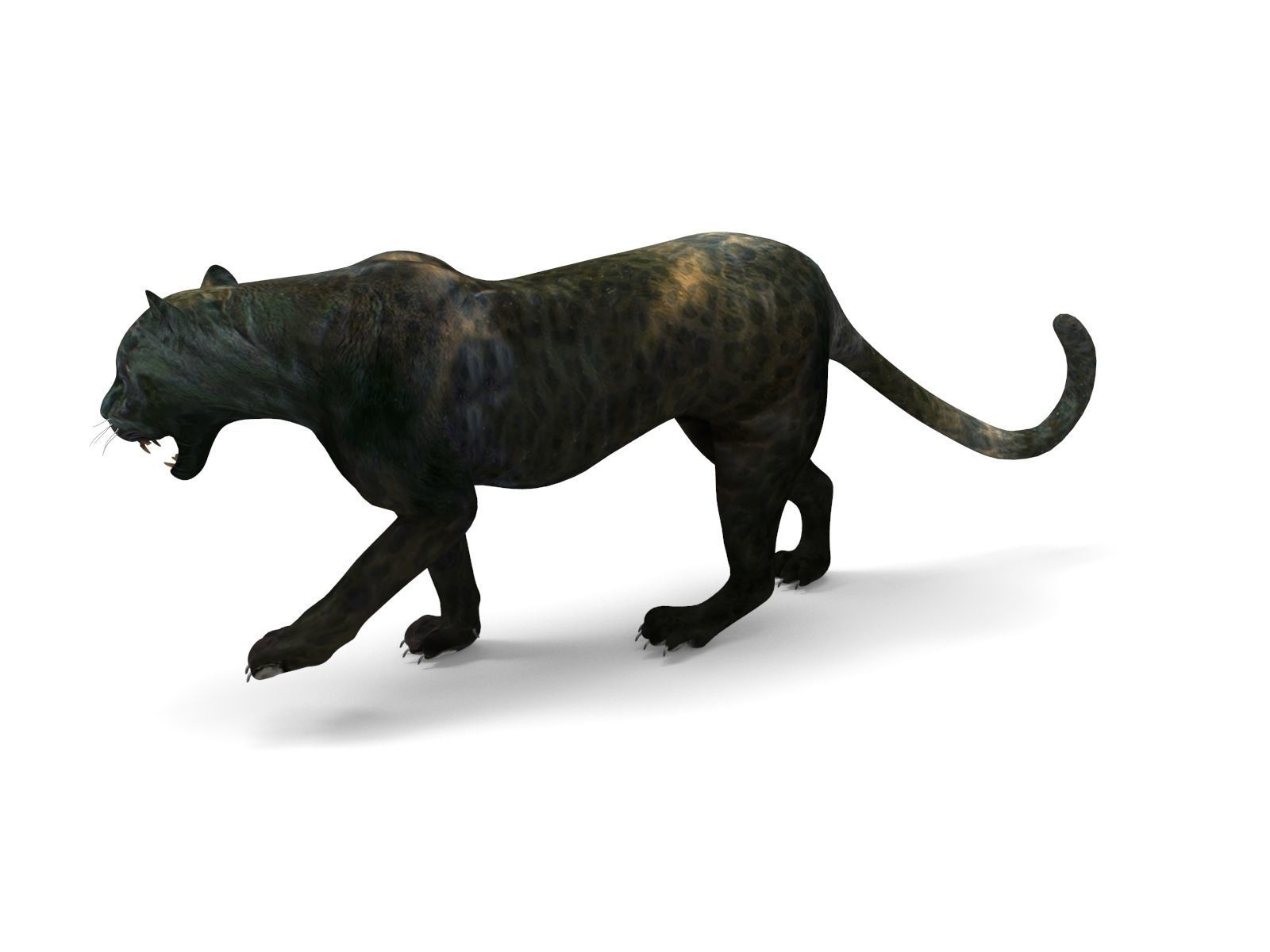 Black Panther Rigged And Animated Low-poly 3D model_4