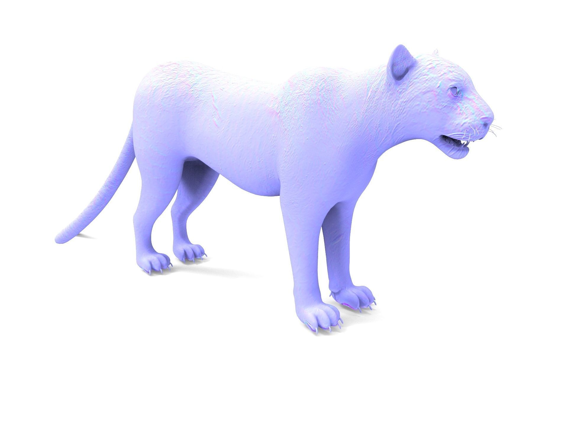 Black Panther Rigged And Animated Low-poly 3D model_33