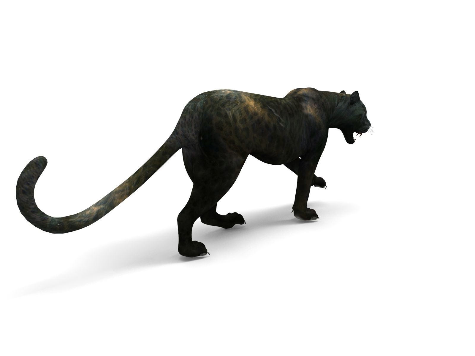 Black Panther Rigged And Animated Low-poly 3D model_6