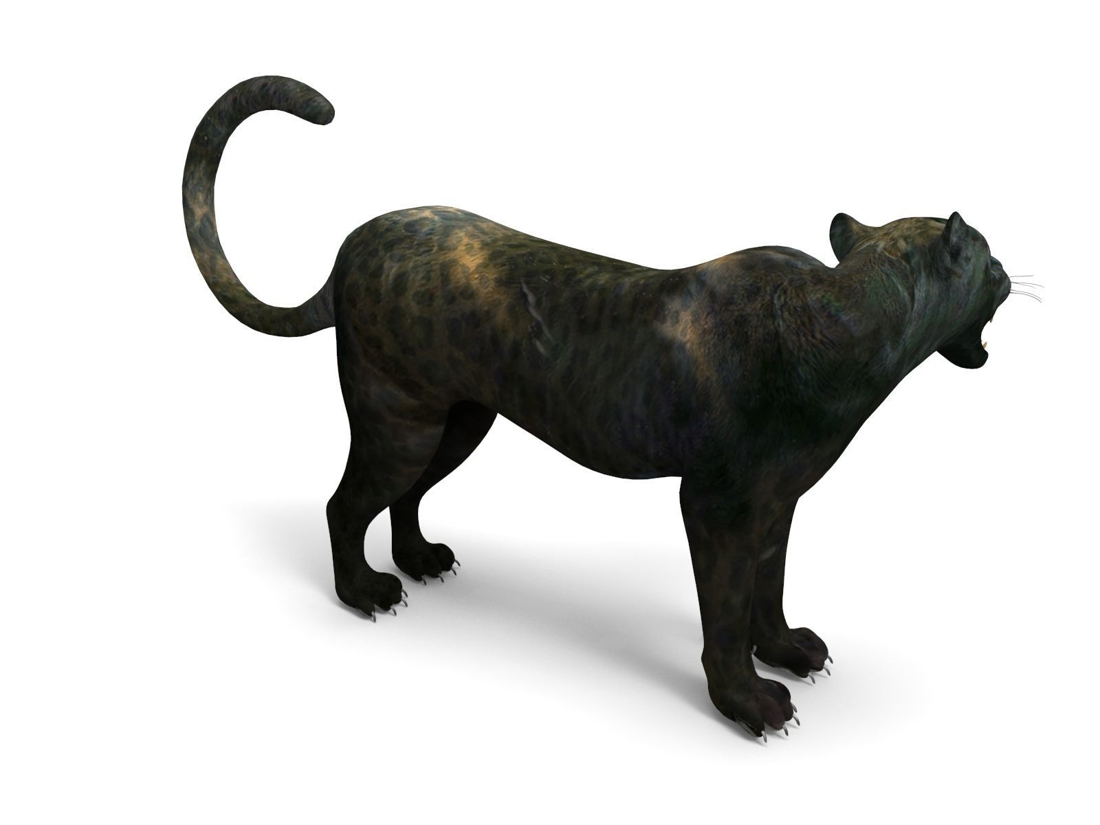 Black Panther Rigged And Animated Low-poly 3D model_14