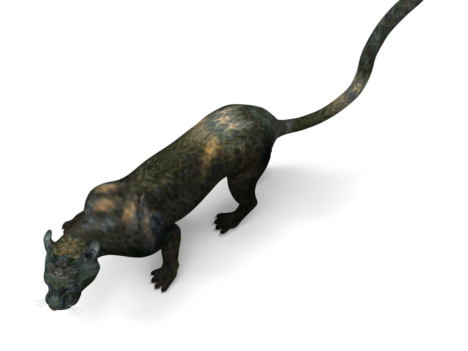 Black Panther Rigged And Animated Low-poly 3D model_8