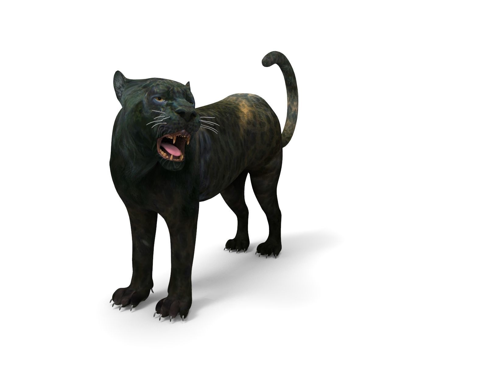 Black Panther Rigged And Animated Low-poly 3D model_15