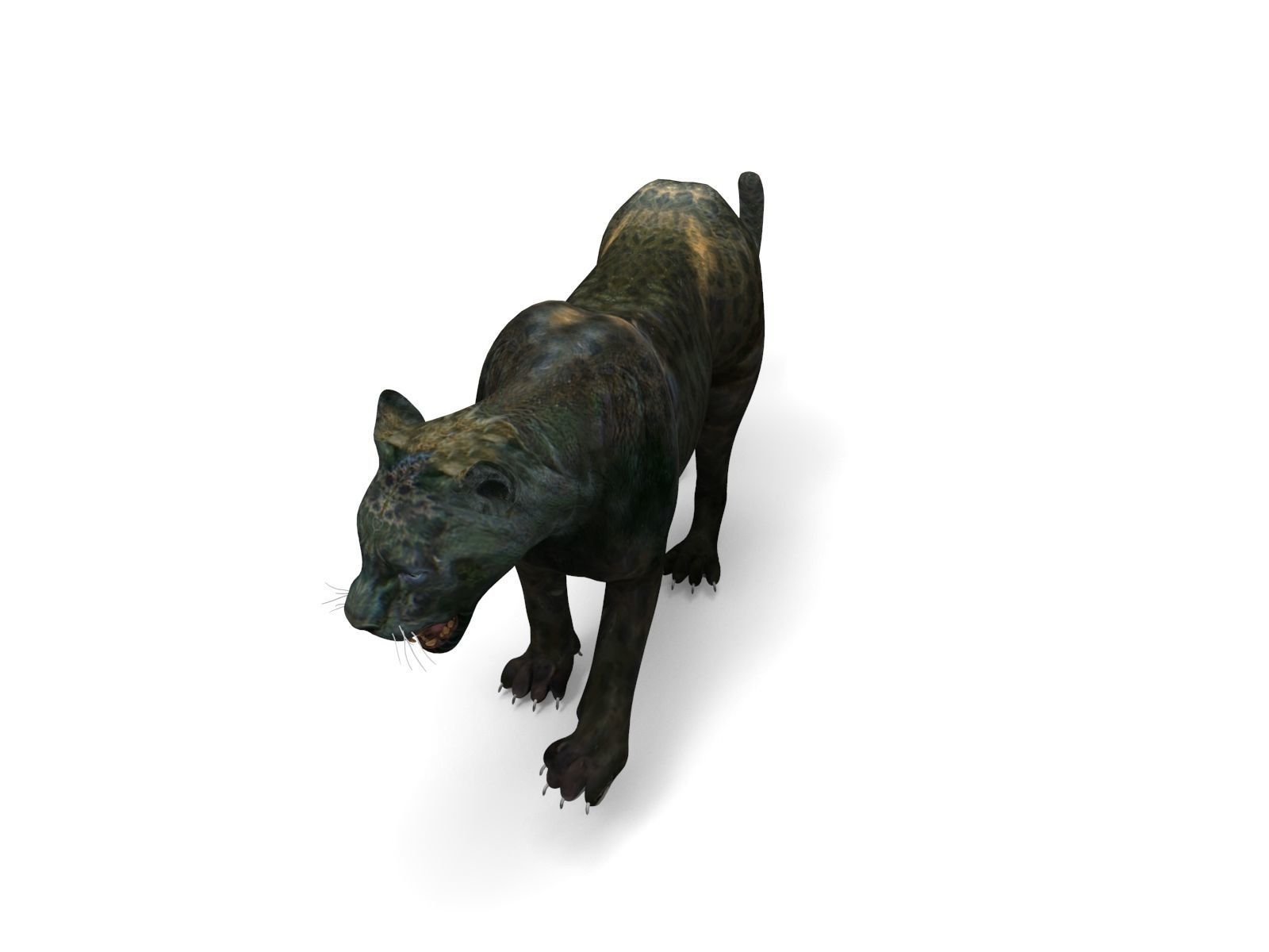 Black Panther Rigged And Animated Low-poly 3D model_3