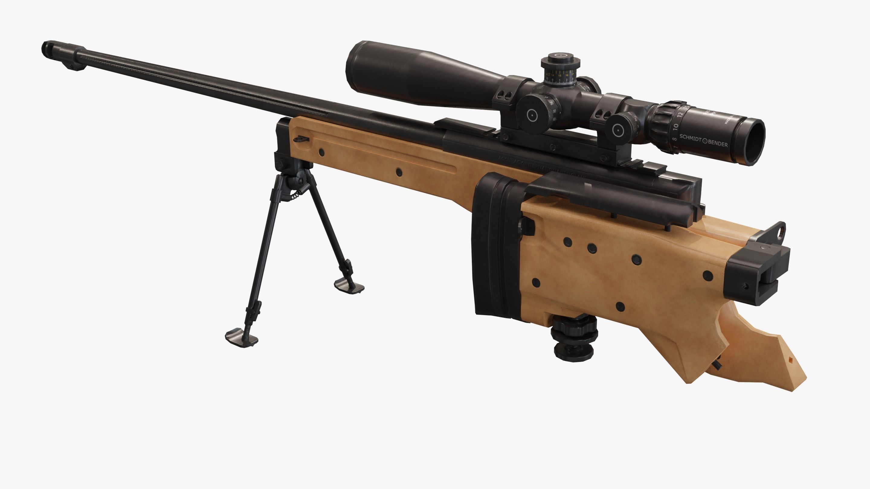 3D model L115a3 sniper rifle low poly VR / AR / low-poly rigged | CGTrader