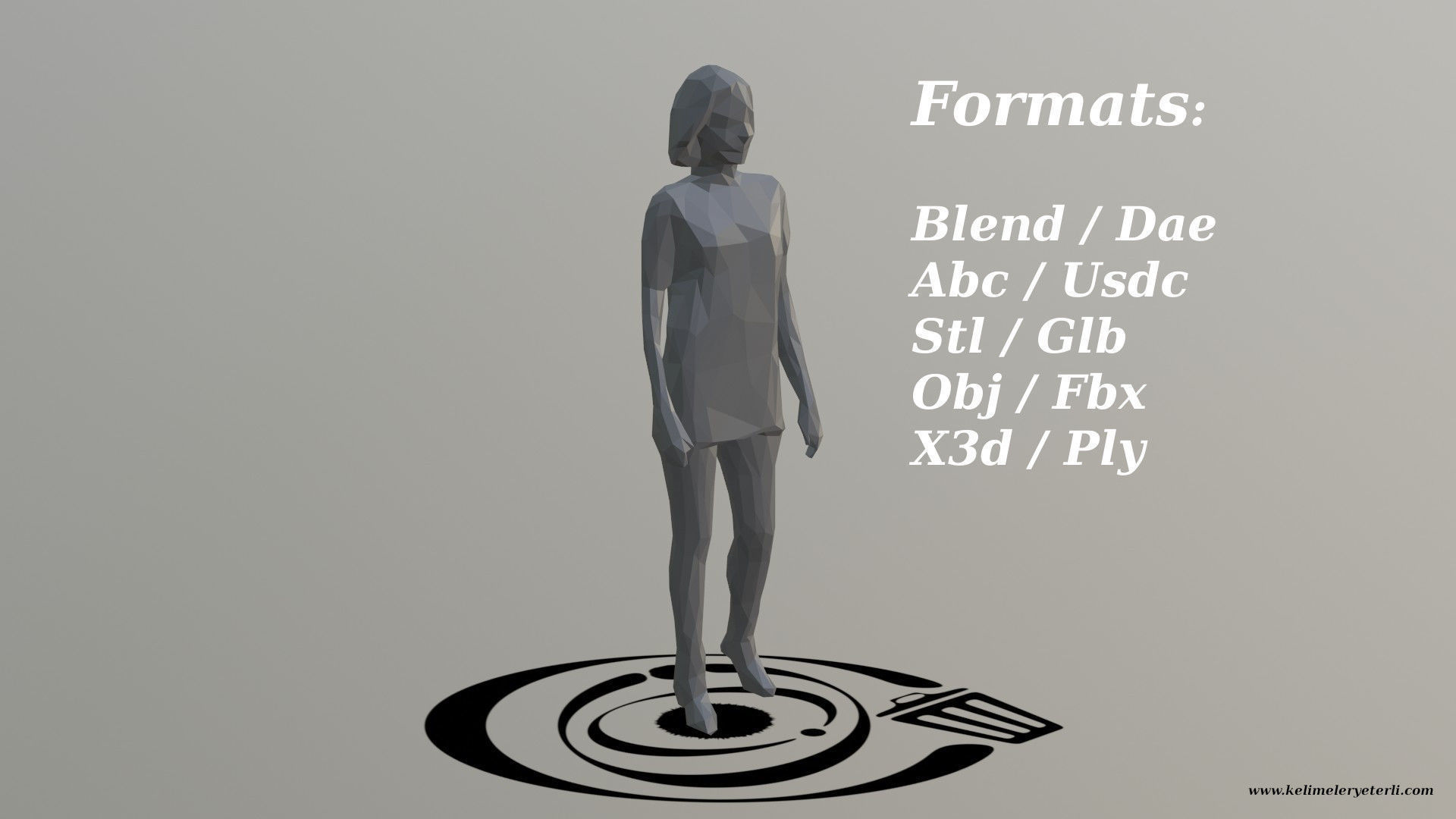 Human 012 LP R Low-poly 3D model_2