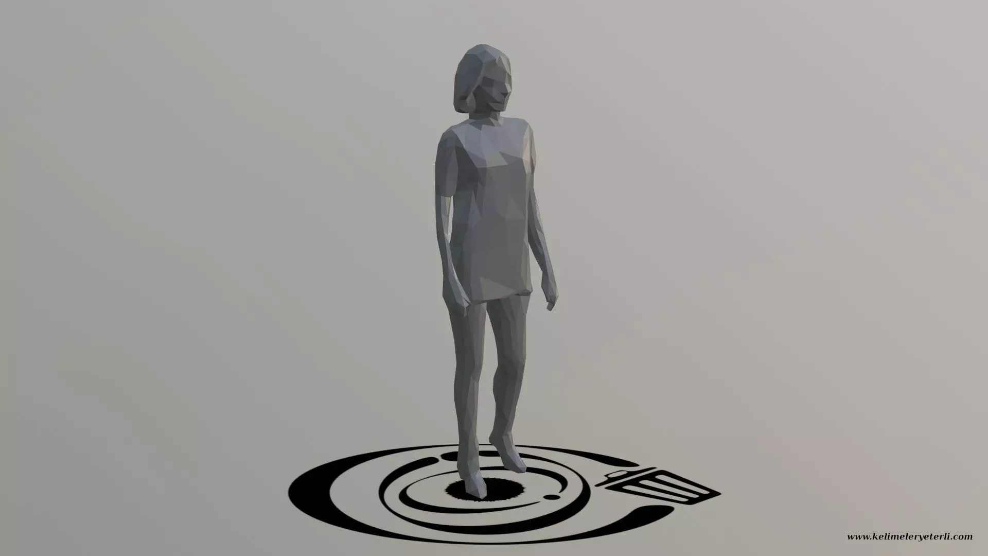 Human 012 LP R Low-poly 3D model_0