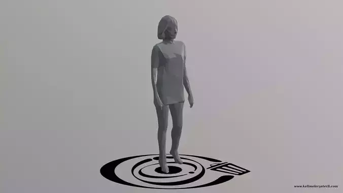 Human 012 LP R Low-poly 3D model