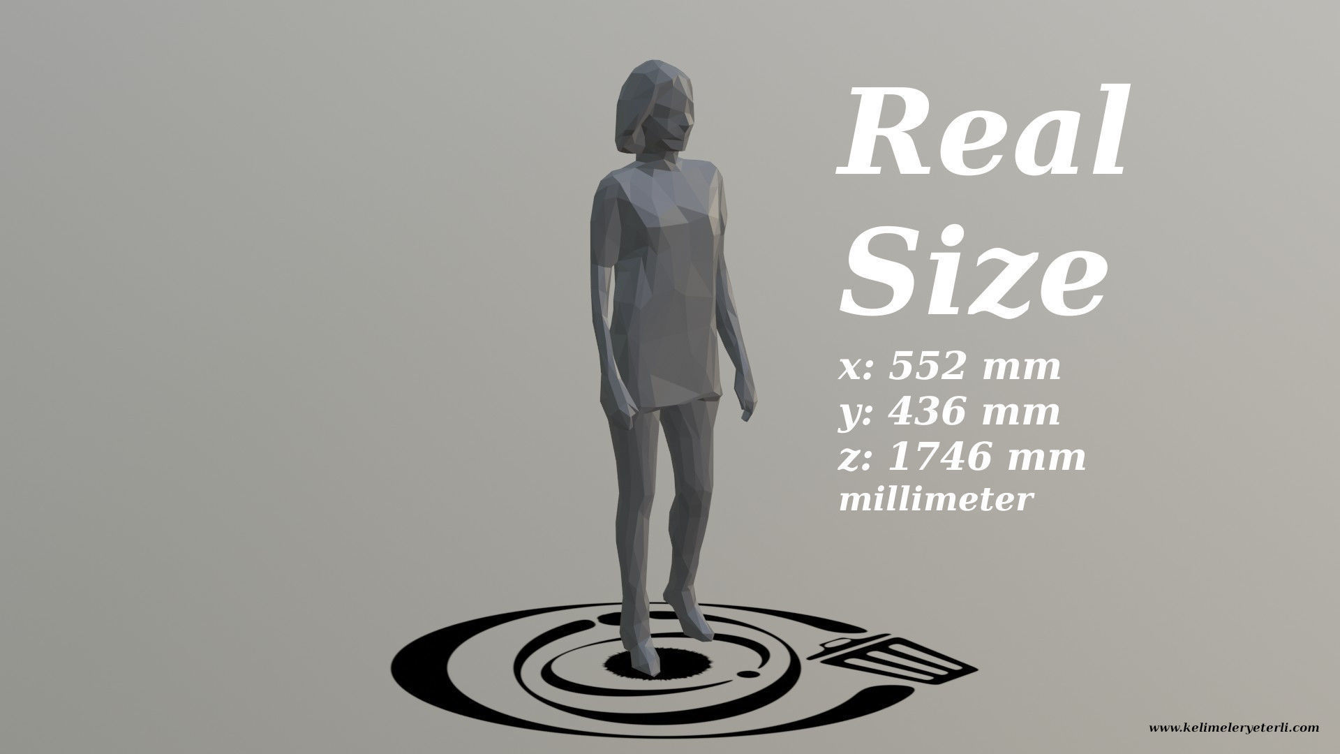 Human 012 LP R Low-poly 3D model_4