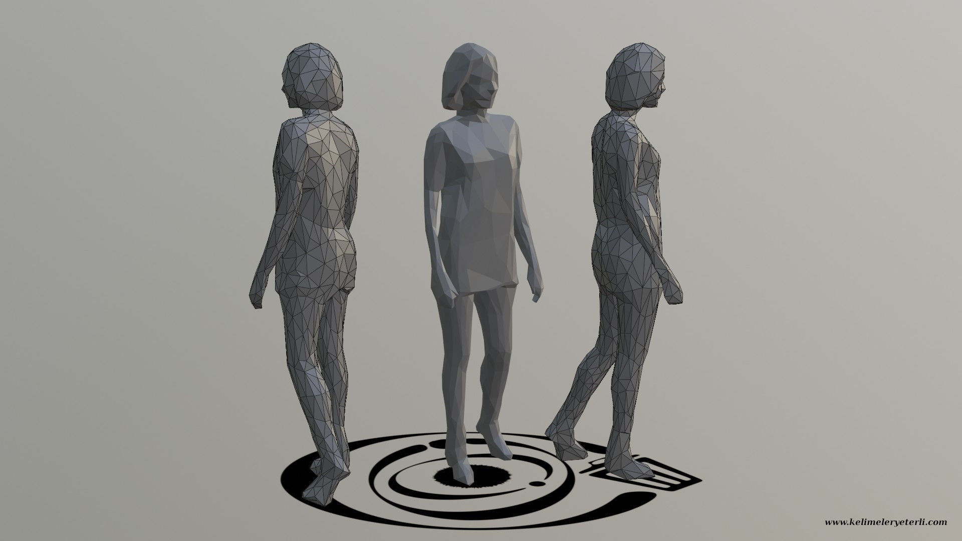 Human 012 LP R Low-poly 3D model_1