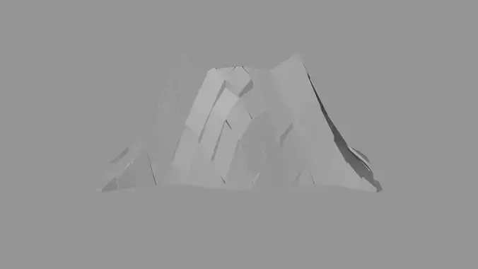 Peak Structure Wall Low-poly 3D model