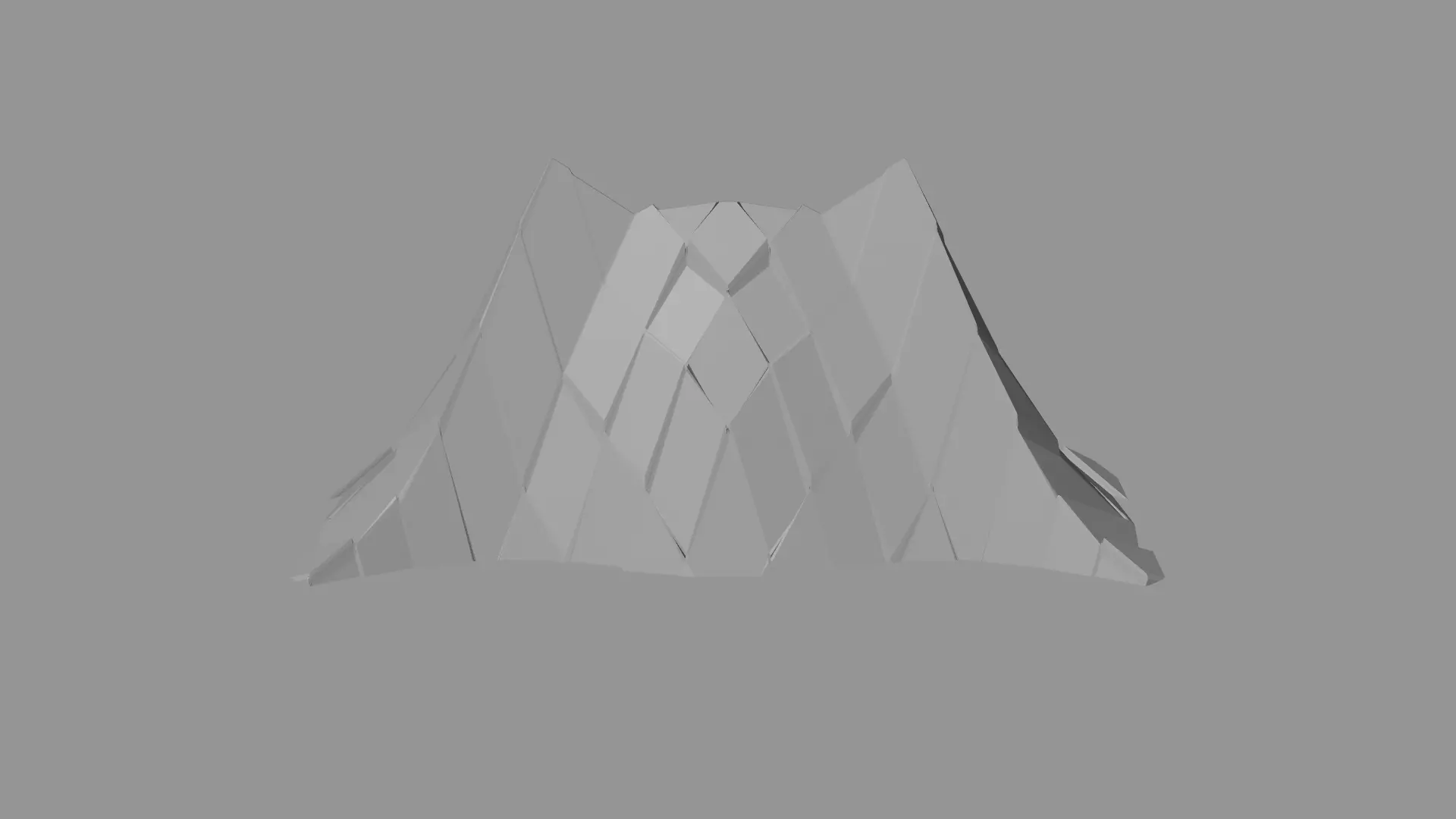 Peak Structure Wall Low-poly 3D model