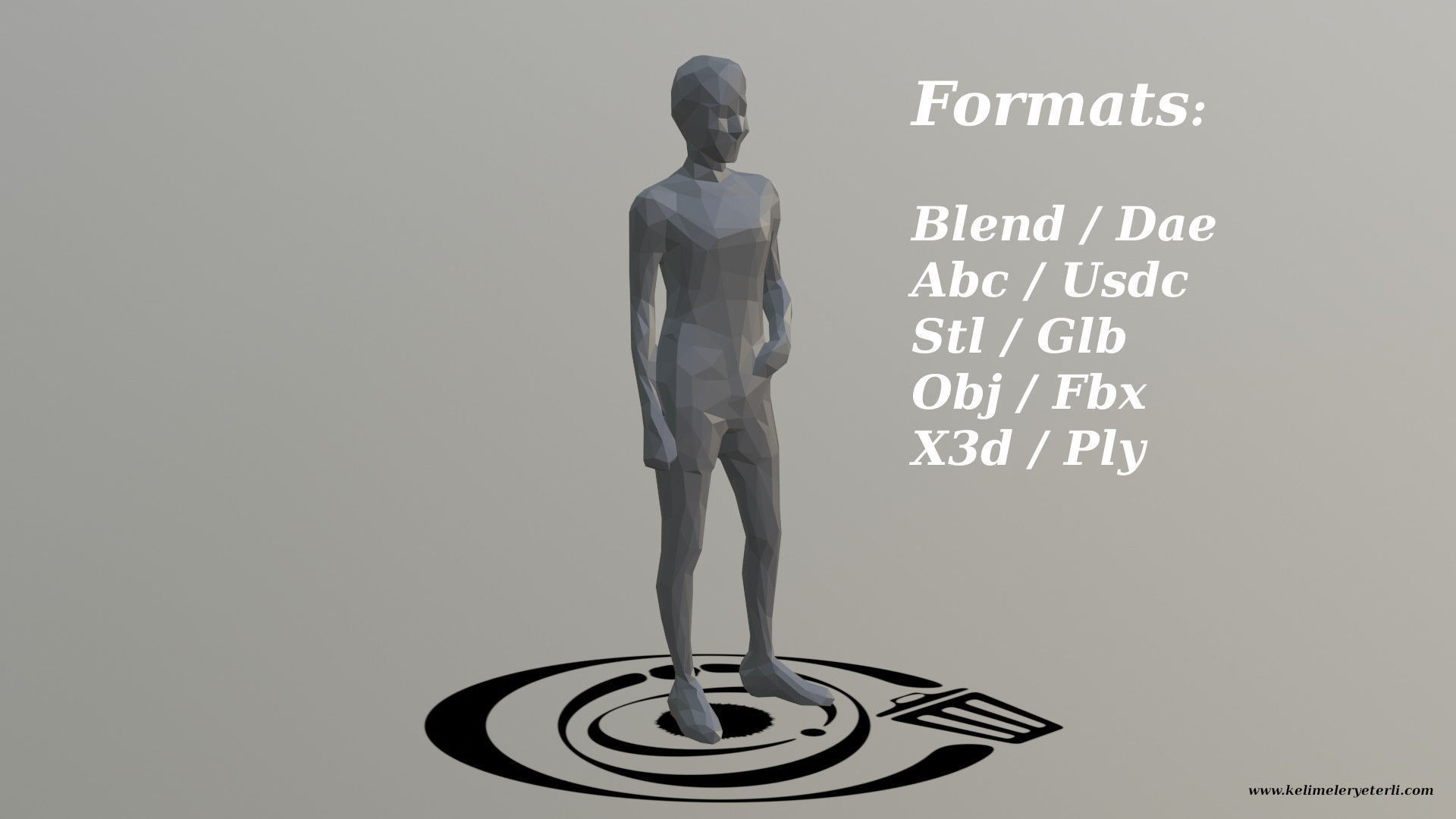 Human 013 LP R Low-poly 3D model_2