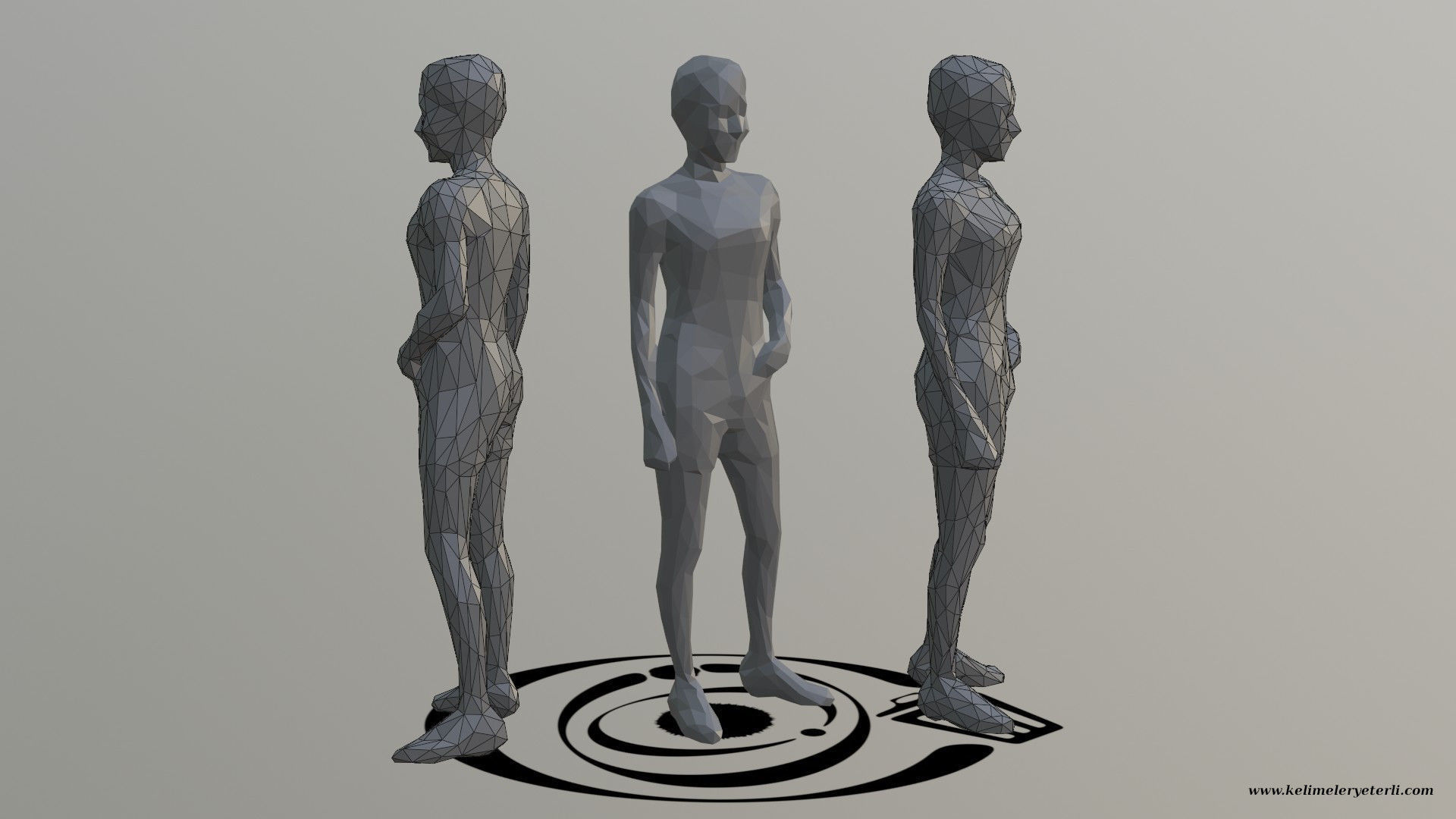 Human 013 LP R Low-poly 3D model_1