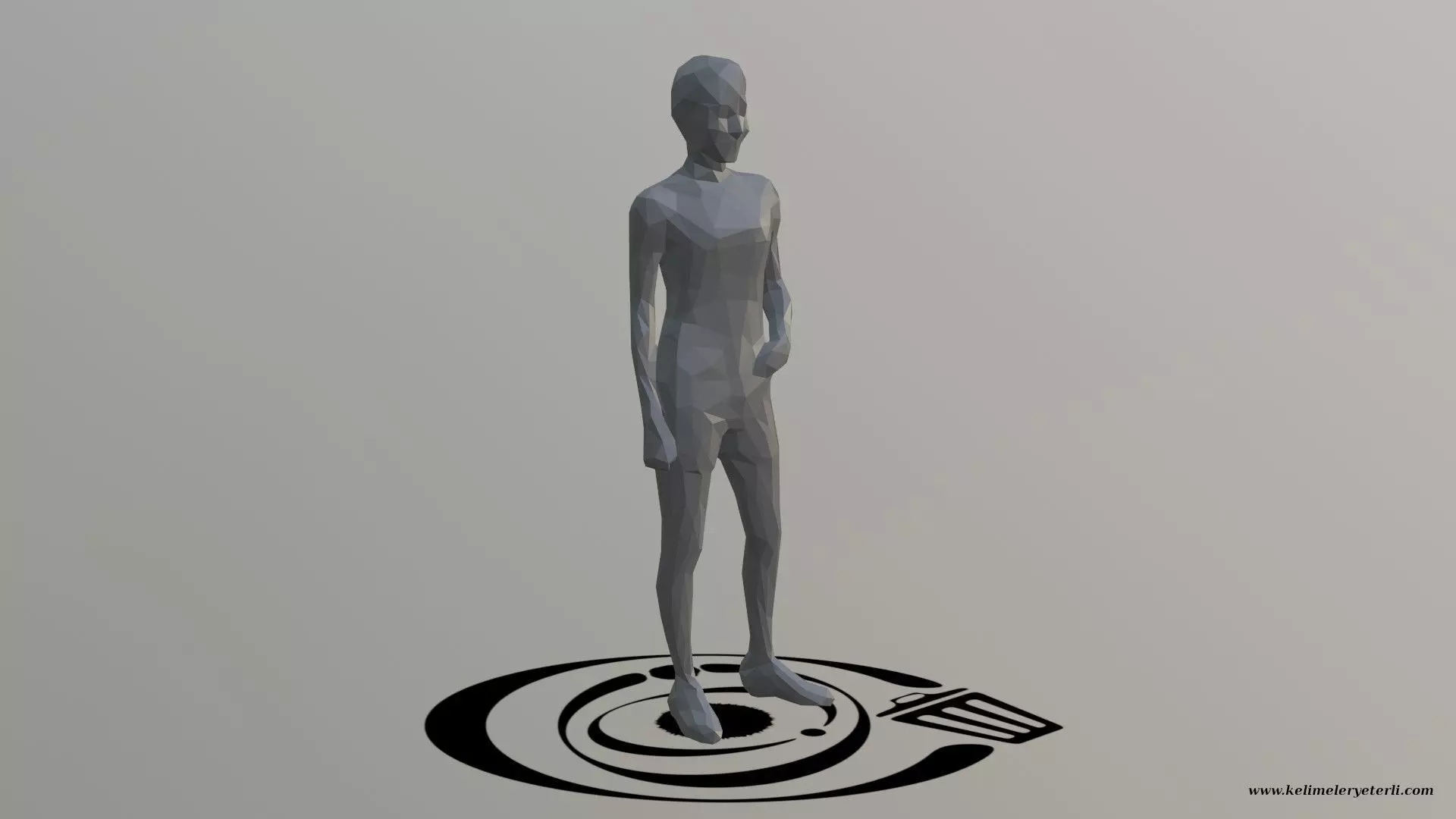 Human 013 LP R Low-poly 3D model_0