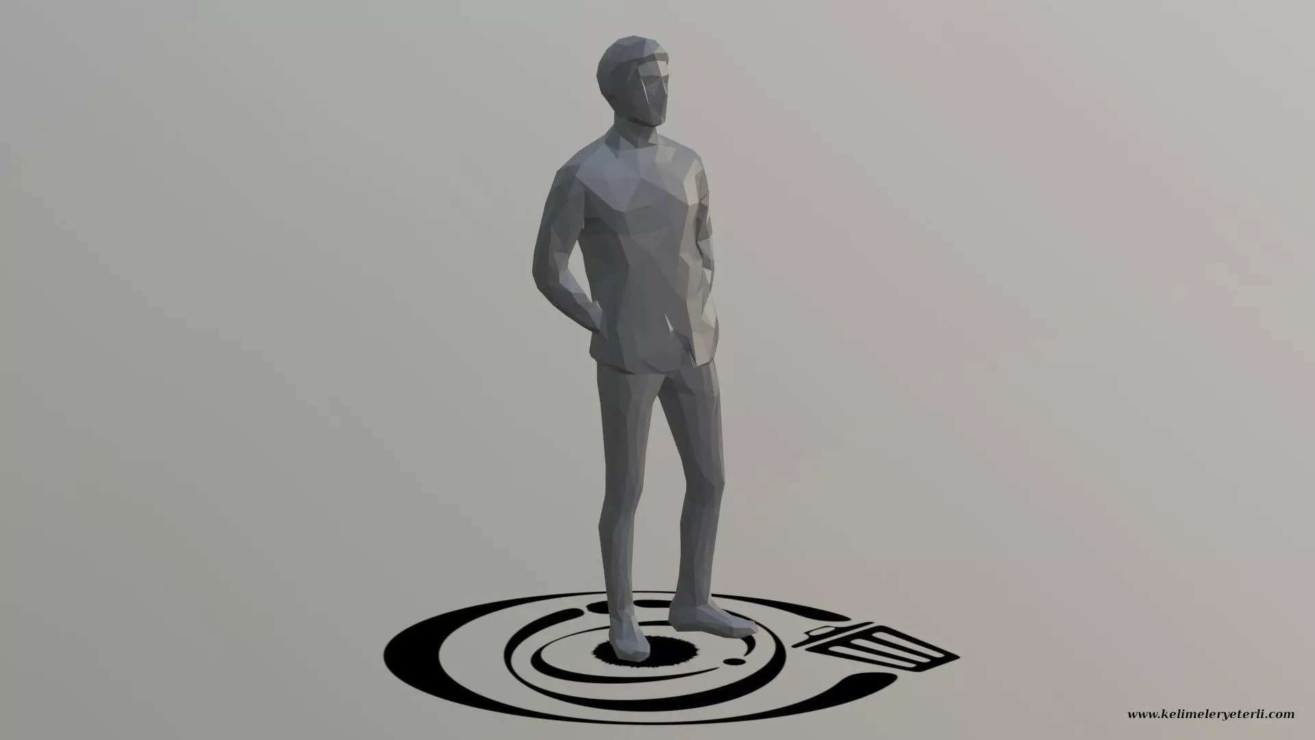 Human 014 LP R Low-poly 3D model_0