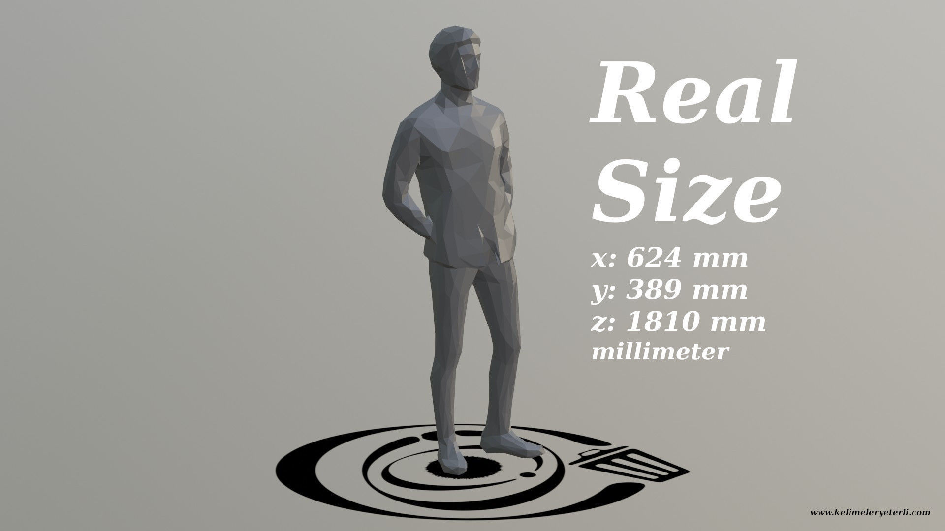 Human 014 LP R Low-poly 3D model_3
