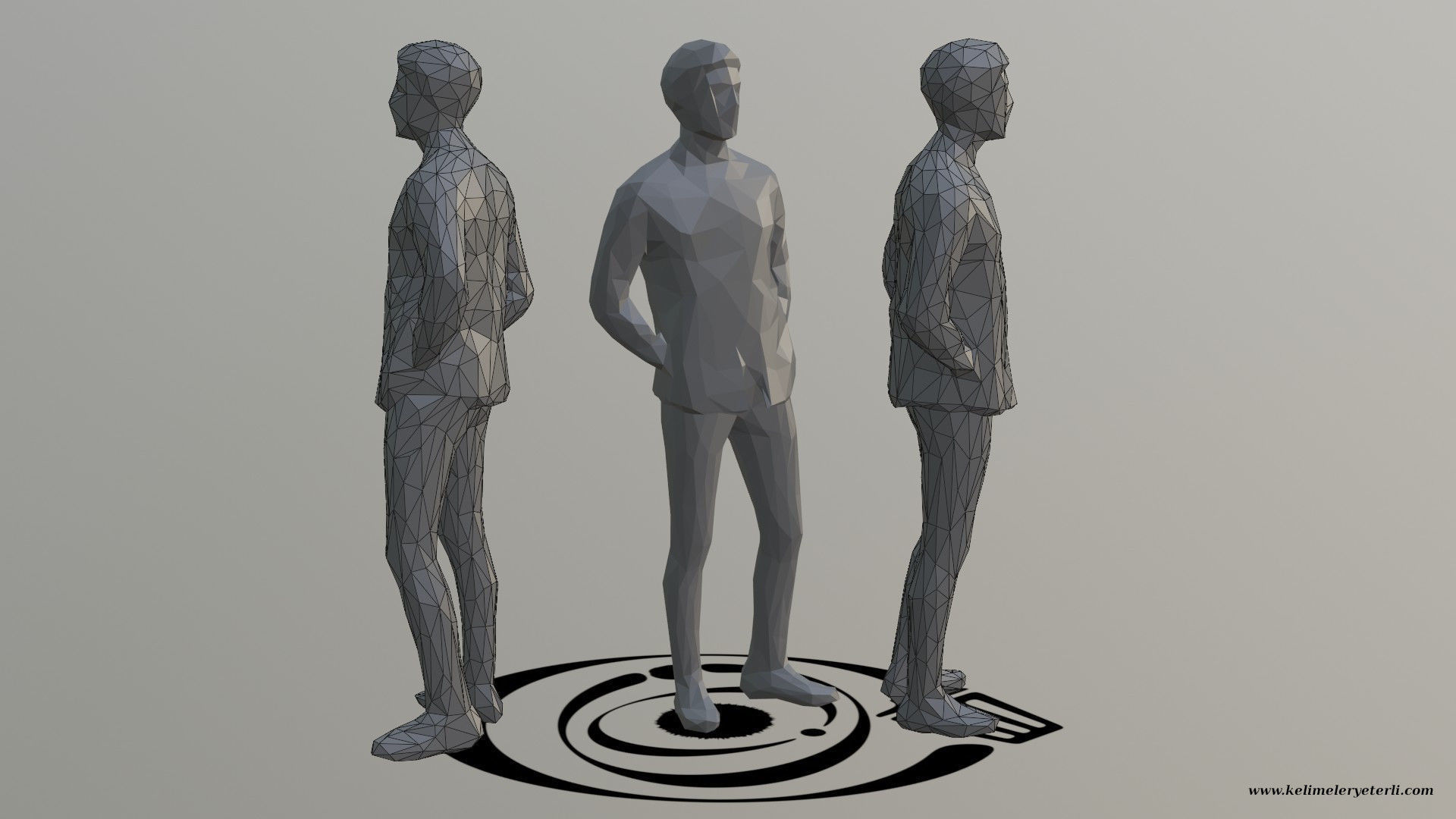 Human 014 LP R Low-poly 3D model_1