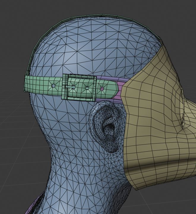 Plague doctor customizable 2 poses 3D model_30