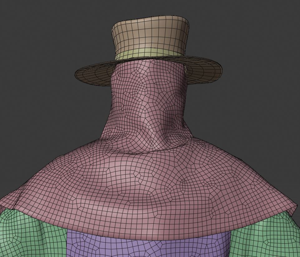 Plague doctor customizable 2 poses 3D model_28