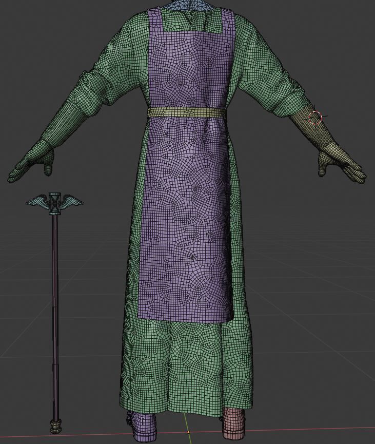 Plague doctor customizable 2 poses 3D model_36