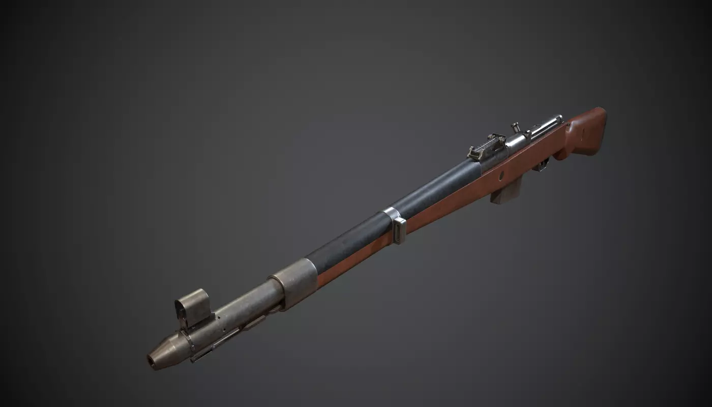 Gewehr 41 Low-poly 3D model_0
